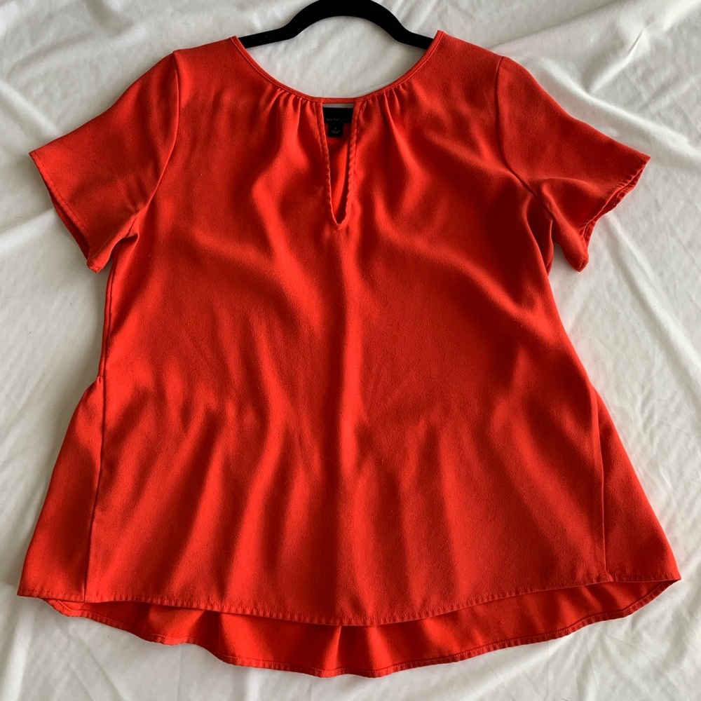 Ann Taylor Red A-Line Top
